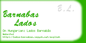 barnabas lados business card